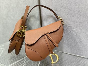 Dior Saddle Bag Brown Size 25.5 cm