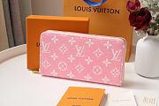 Louis Vuitton LV Zipper Pink Wallet Size 19.5 x 10.5 x 2.5cm - 1