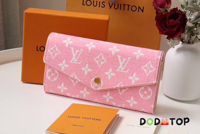 Louis Vuitton LV Sarah Pink Wallet Size 19.5 x 10.5 x 2 cm - 1