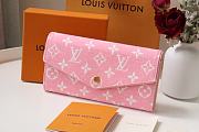 Louis Vuitton LV Sarah Pink Wallet Size 19.5 x 10.5 x 2 cm - 1