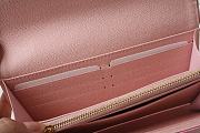 Louis Vuitton LV Sarah Pink Wallet Size 19.5 x 10.5 x 2 cm - 2