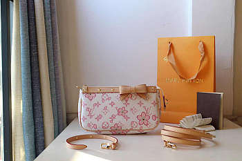 Cherry Blossom Pochette Accessories Bag Size 21 x 4 x 13 cm