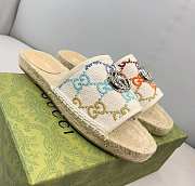 Gucci Color GG Raffia Slippers - 5