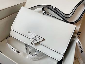 Prada Shoulder Bag White 1BD321 Size 24 x 15 x 6 cm