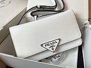 Prada Shoulder Bag White 1BD321 Size 24 x 15 x 6 cm - 4