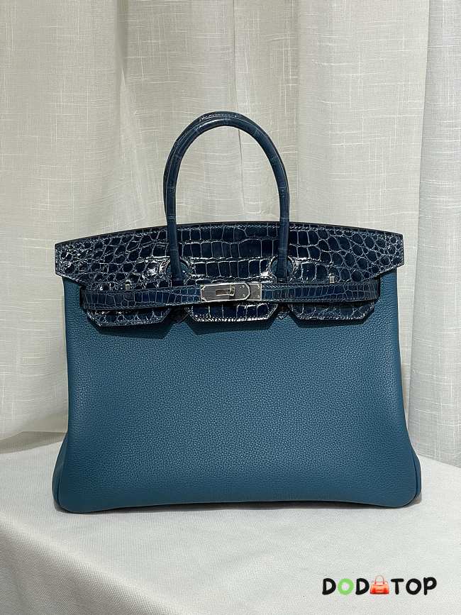 Hermes Birkin Touch 35 Blue - 1