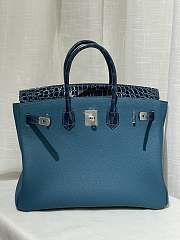 Hermes Birkin Touch 35 Blue - 3