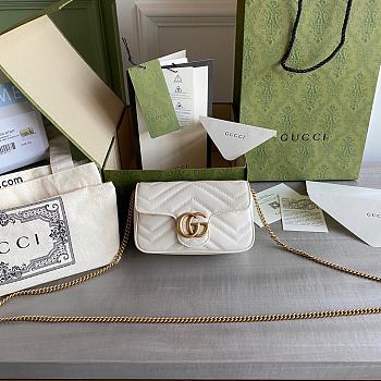 Gucci Marmont Nano White Size 16.5 x 10 x 5 cm