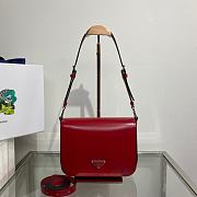 Prada Shoulder Red Bag 1BD308 Size 21 x 15 x 6 cm - 1