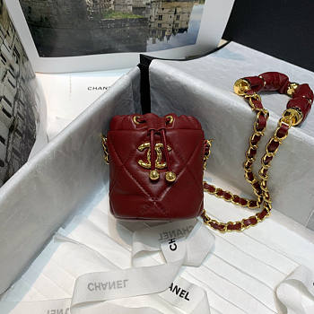 Chanel Cl Clutch With Chain Red Size 12 x 11 x 7 cm