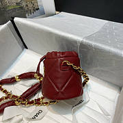 Chanel Cl Clutch With Chain Red Size 12 x 11 x 7 cm - 5
