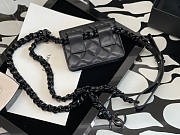 Chanel Cl Belt Flap Card Holder Black Size 10.3 x 11 x 3.2 cm - 2