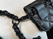Chanel Cl Belt Flap Card Holder Black Size 10.3 x 11 x 3.2 cm - 4