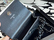 Chanel Cl Belt Flap Card Holder Black Size 10.3 x 11 x 3.2 cm - 6
