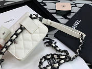 Chanel Cl Belt Flap Card Holder White Size 10.3 x 11 x 3.2 cm - 6
