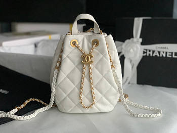 Chanel CL White Backpack Size 15 x 15 x 19 cm