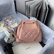 Chanel CL Drawstring Bag Pink Size 21 x 19 x 8 cm - 5