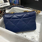 Chanel 19 Blue Flap Bag Size 20 x 30 x 10 cm - 4