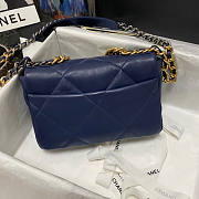 Chanel 19 Blue Flap Bag Size 16 x 26 x 9 cm - 5