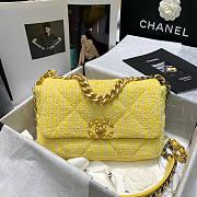 Chanel 19 Yellow Flap Bag Size 16 x 26 x 9 cm - 1