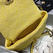 Chanel 19 Yellow Flap Bag Size 16 x 26 x 9 cm - 6