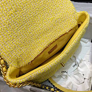 Chanel 19 Yellow Flap Bag Size 20 x 30 x 10 cm - 5