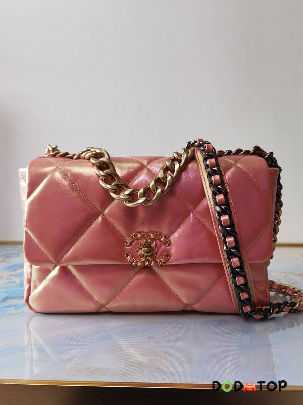 Chanel CL 19 Large Flap Pink Bag Size 20 x 30 x 10 cm - 1