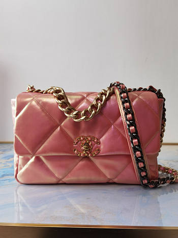Chanel CL 19 Large Flap Pink Bag Size 20 x 30 x 10 cm
