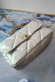 Chanel CL 19 Large Flap Grey Bag Size 20 x 30 x 10 cm - 6