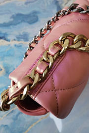 Chanel CL 19 Flap Pink Bag Size 16 x 26 x 9 cm - 5