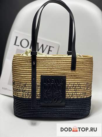 Loewe Woven Straw Basket Bag Size 30 x 21 x 11 cm