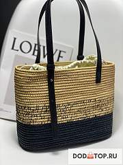 Loewe Woven Straw Basket Bag Size 30 x 21 x 11 cm - 2