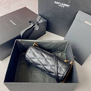 YSL Sade Mini Tube Black Bag Size 20 x 10 x 10 cm - 3