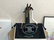 Celine Black Velvet Chain Bag Size 16 x 12.5 x 4 cm - 1