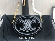 Celine Black Velvet Chain Bag Size 16 x 12.5 x 4 cm - 3
