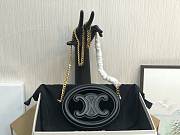 Celine Black Velvet Chain Bag Size 16 x 12.5 x 4 cm - 4