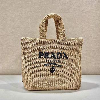 Prada Raffia Tote Bag Size 40 x 34 x 16 cm