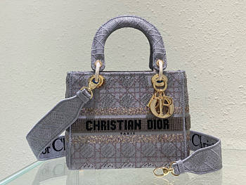Dior Lady D-Lite Bag Size 24 x 20 x 11 cm