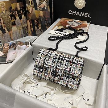 Chanel CF Woolen Chain Bag Size 20 cm