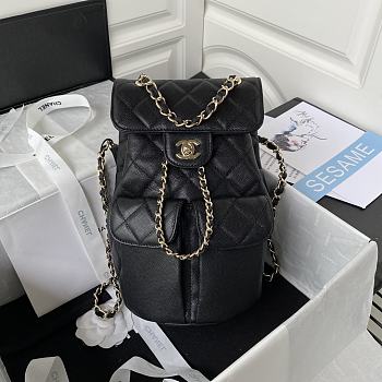 Chanel Black Backpack Size 25.5 x 16.5 x 15.5 cm