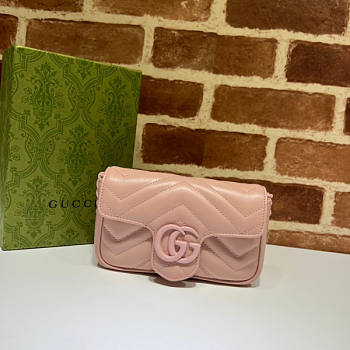 Gucci GG Marmont Belt Bag Pink Size 16.5 x 10 x 5 cm