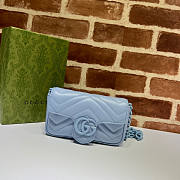 Gucci GG Marmont Belt Bag Blue Size 16.5 x 10 x 5 cm - 1