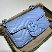 Gucci GG Marmont Belt Bag Blue Size 16.5 x 10 x 5 cm - 4