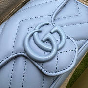 Gucci GG Marmont Belt Bag Blue Size 16.5 x 10 x 5 cm - 3