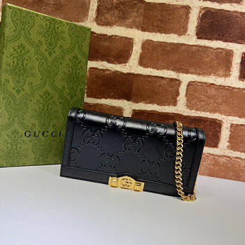 Gucci GG Wallet With Chain Black Size 19 x 10 x 4 cm