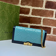 Gucci GG Wallet With Chain Blue Size 19 x 10 x 4 cm - 1