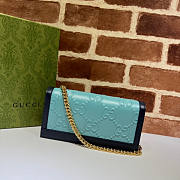 Gucci GG Wallet With Chain Blue Size 19 x 10 x 4 cm - 2