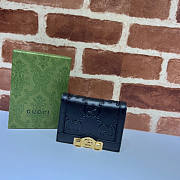Gucci GG Card Case Wallet Black Size 11 x 8.5 x 3 cm - 1