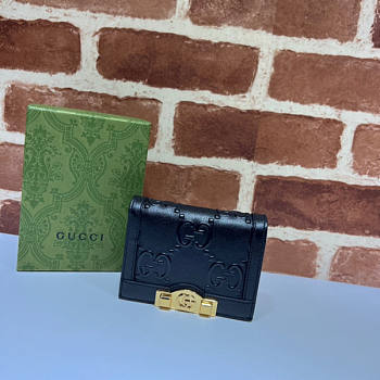 Gucci GG Card Case Wallet Black Size 11 x 8.5 x 3 cm
