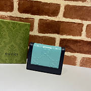 Gucci GG Card Case Wallet Blue Size 11 x 8.5 x 3 cm - 3